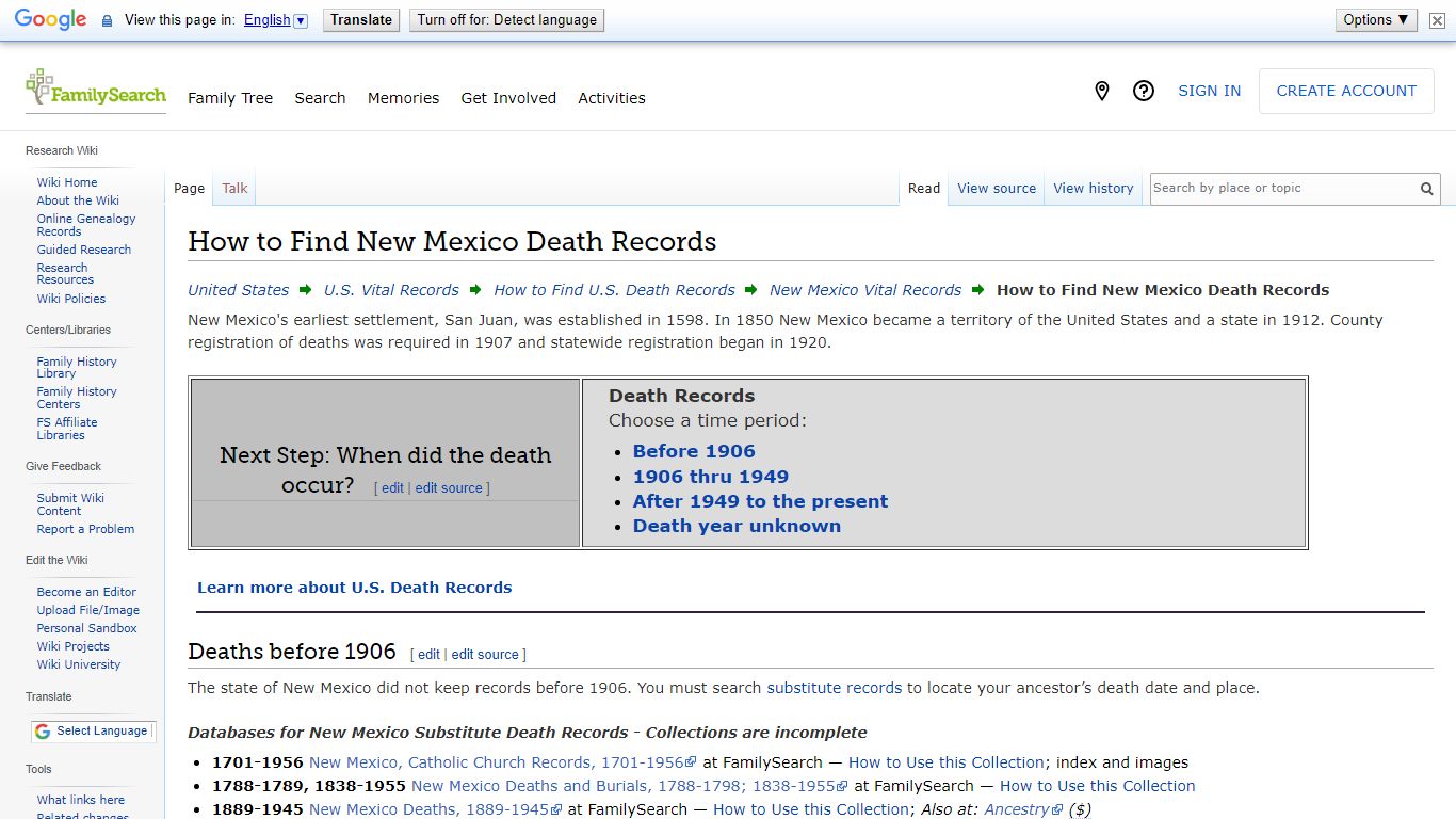 How to Find New Mexico Death Records • FamilySearch